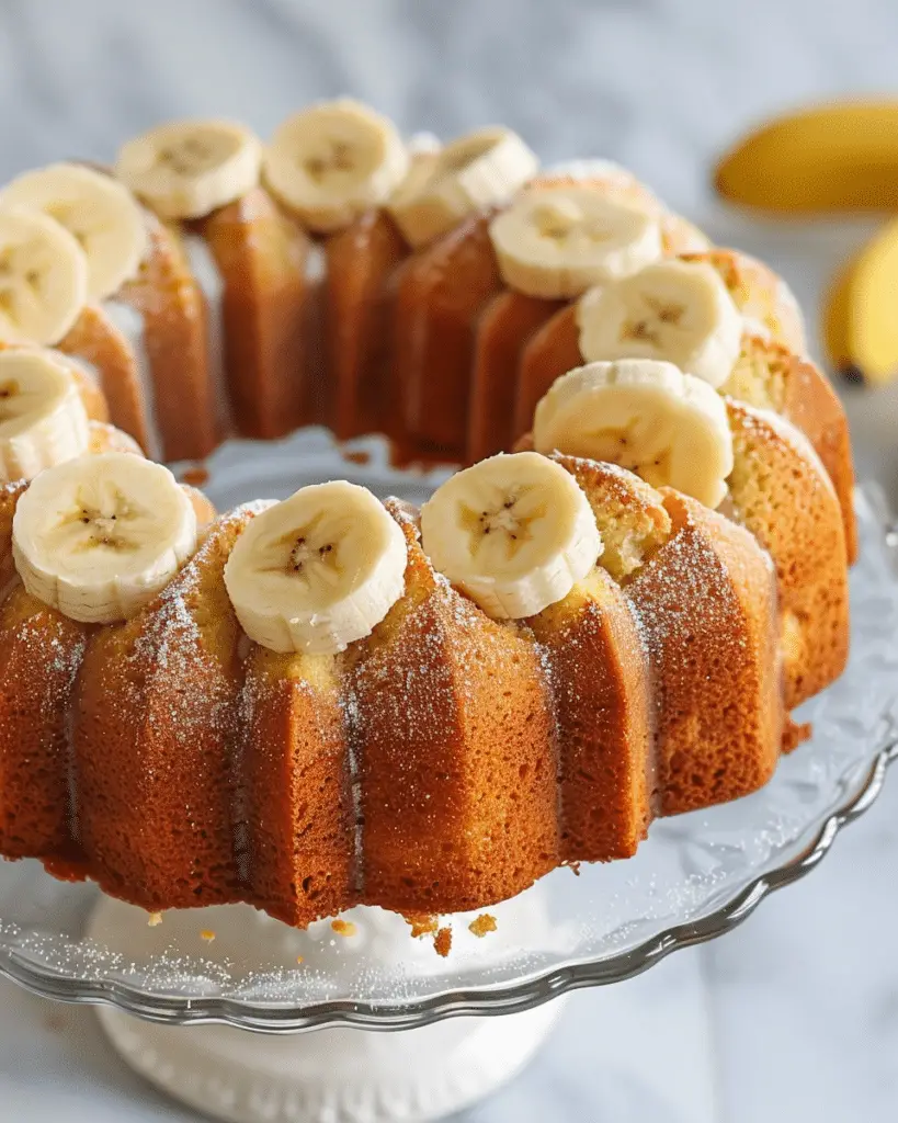 Warm Banana Pudding Pound Cake