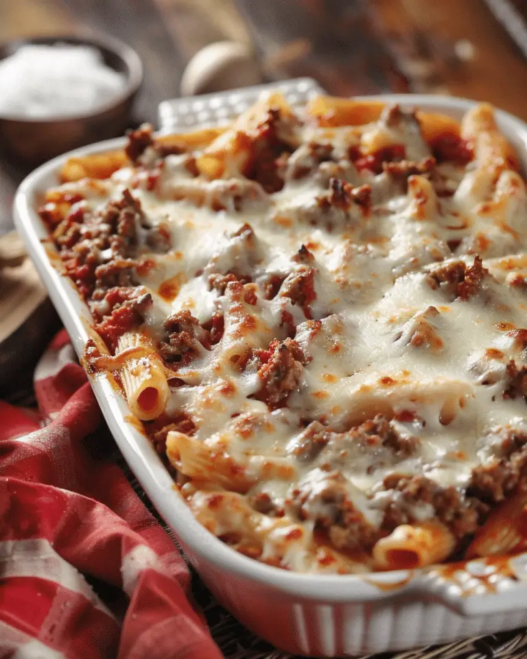 Baked Red And White Mostaccioli