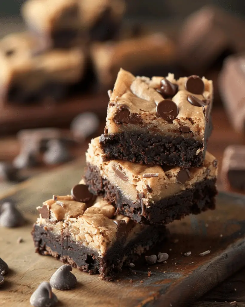 Chocolate Chip Cookie Dough Brownie Bites
