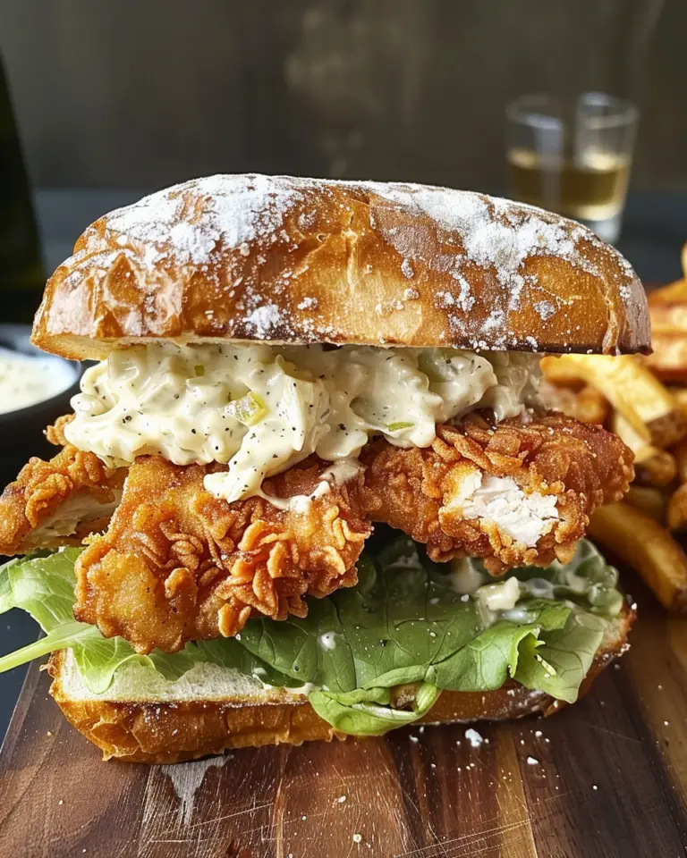 Crispy Panko Fried Chicken Caesar Sandwich