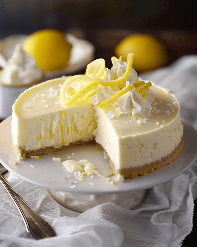 Lemony White Chocolate Cheesecake
