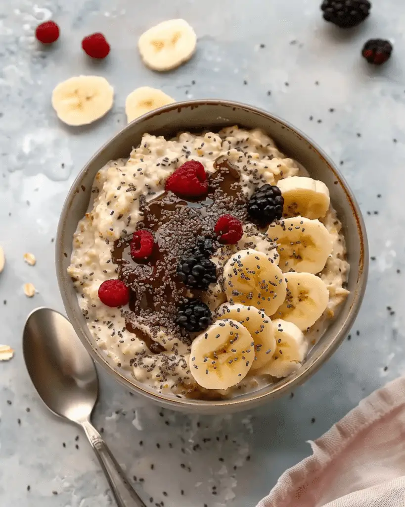 Creamy High Protein Vanilla Overnight Oats