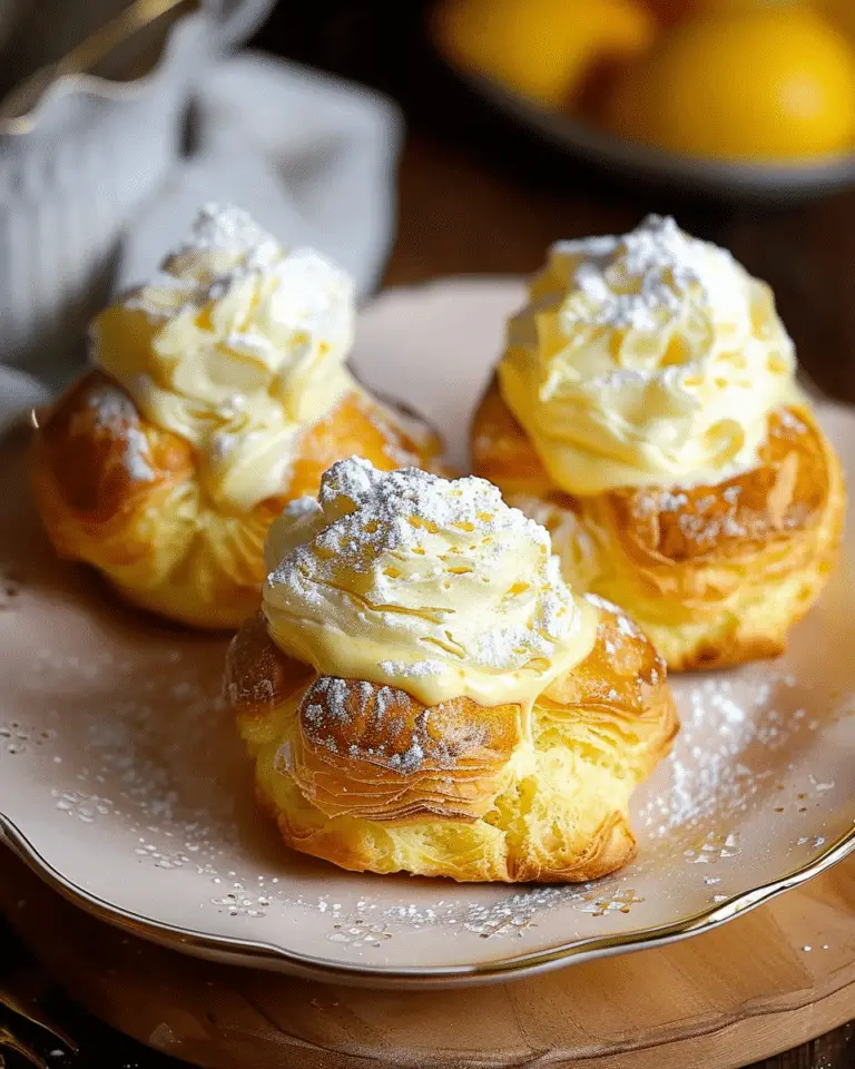 Lemon Cream Puffs With Lemon Fillings