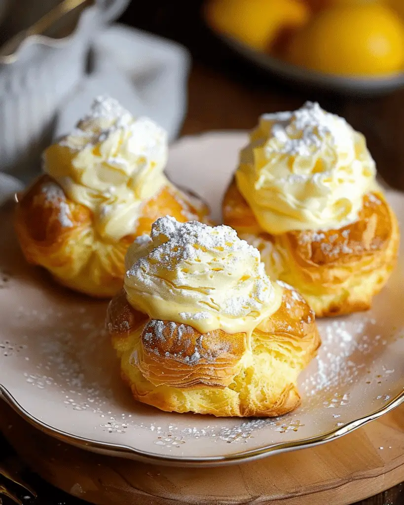 Lemon Cream Puffs With Lemon Fillings