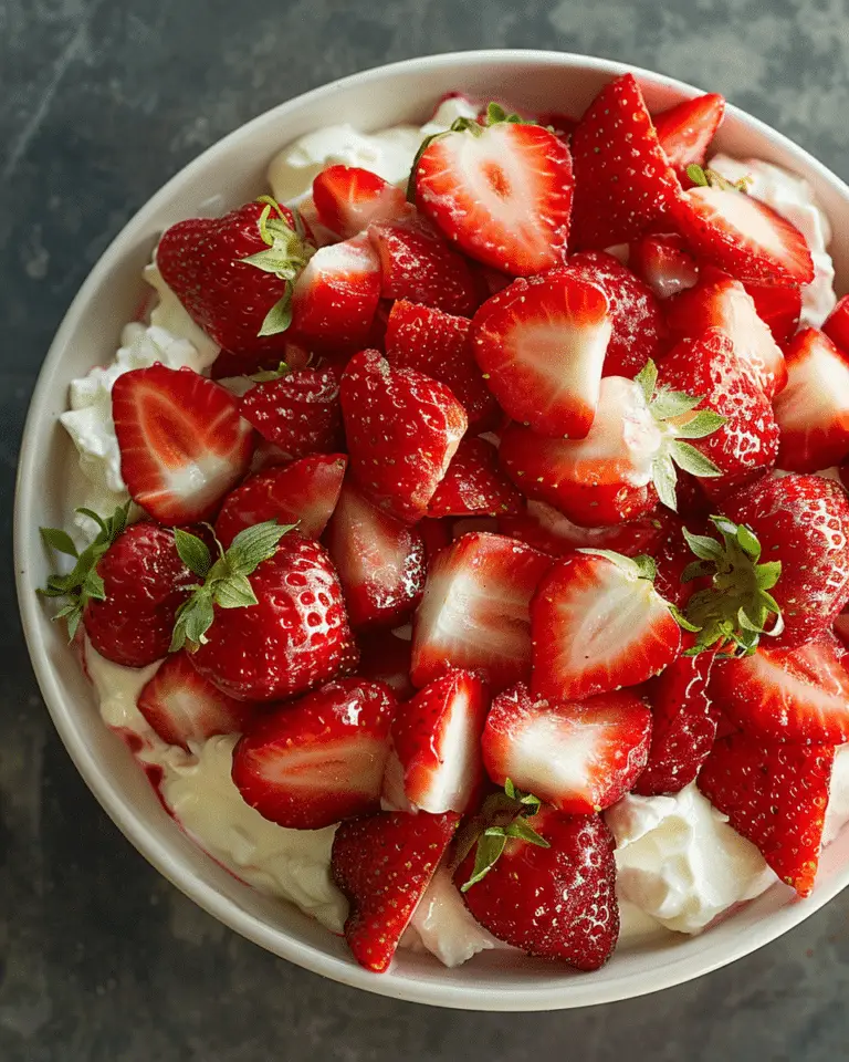 Sour Cream Strawberry Salad