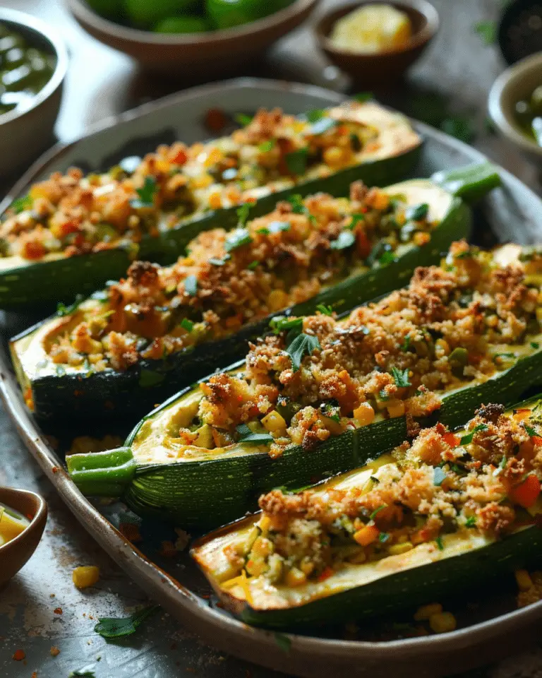 Mediterranean Stuffed Zucchini