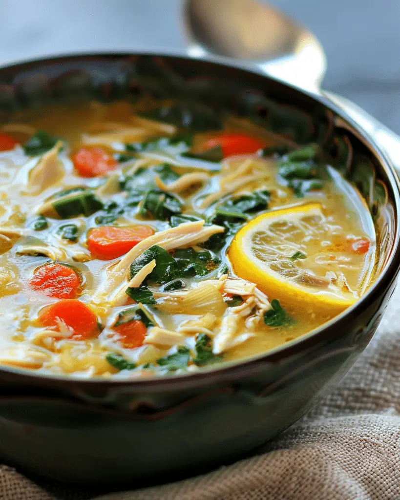 Mediterranean Lemon Chicken Soup Recipe