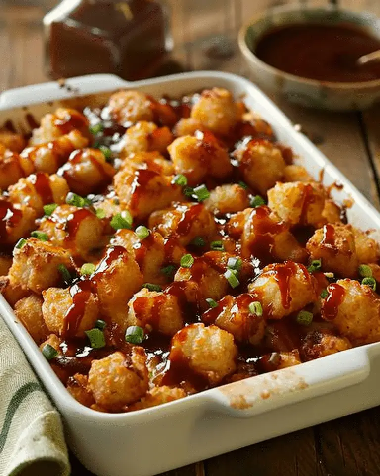 BBQ Chicken Tater Tot Casserole