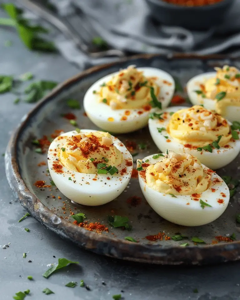 Cajun boiled eggs with spicy garlic butter sauce : keto late-night snack