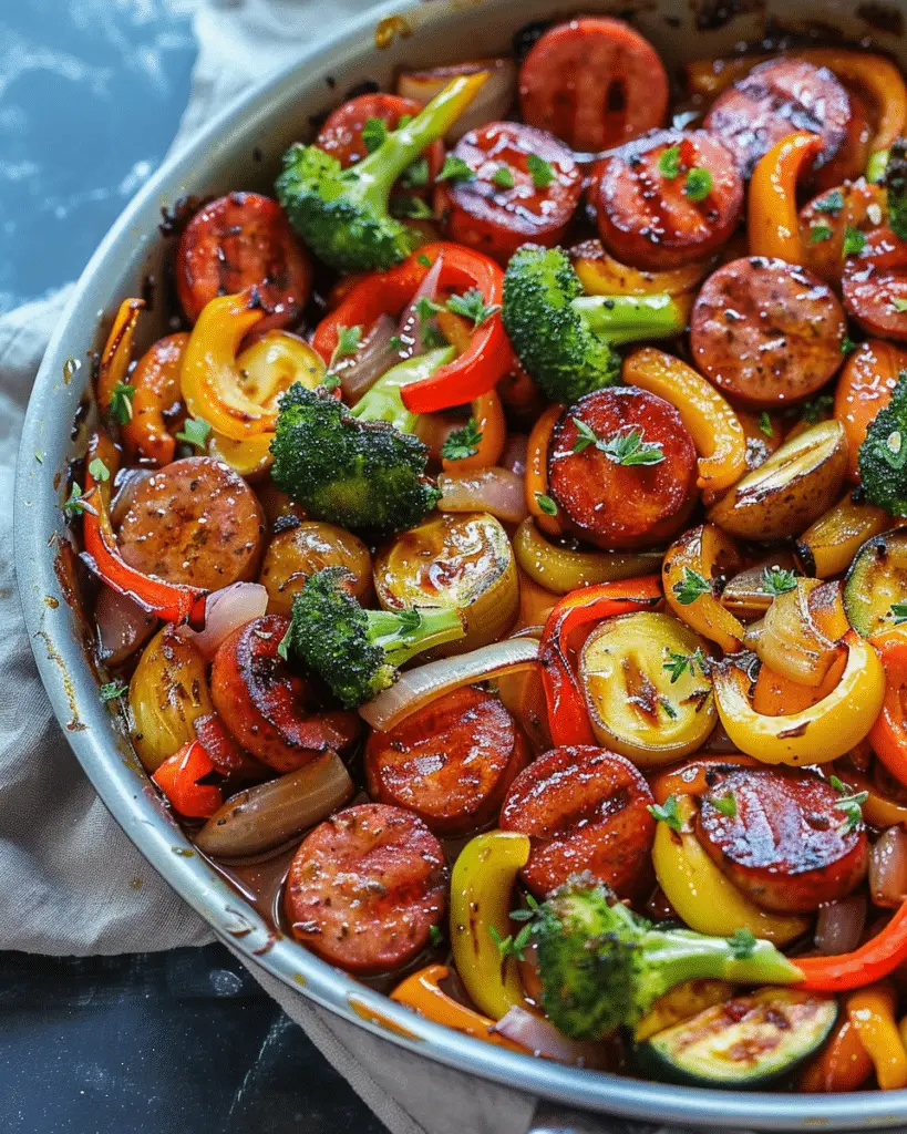 One-Pan Honey Garlic Kielbasa & Veggies: Easy Family Delight
