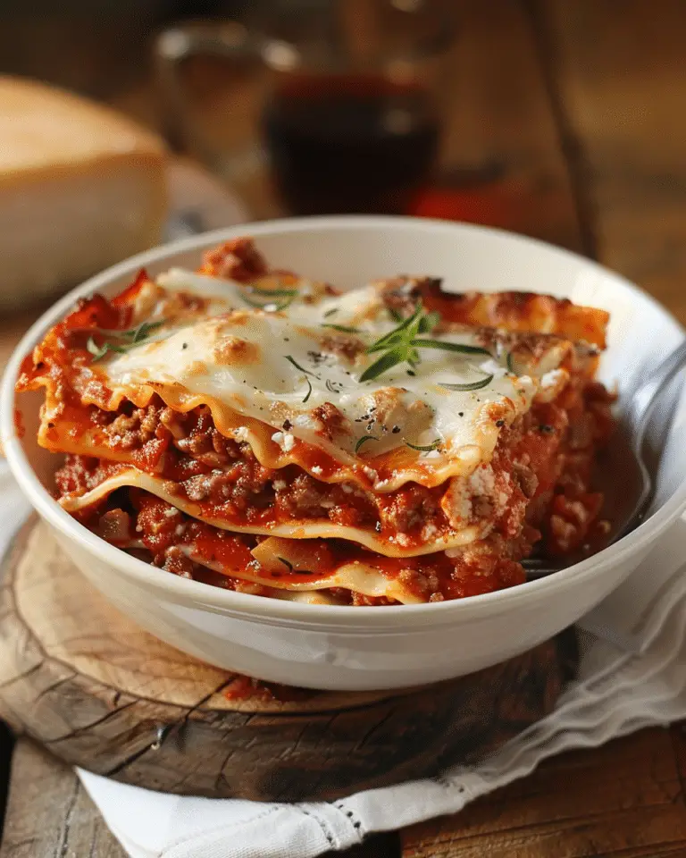 Single-Serve Lasagna in a Bowl
