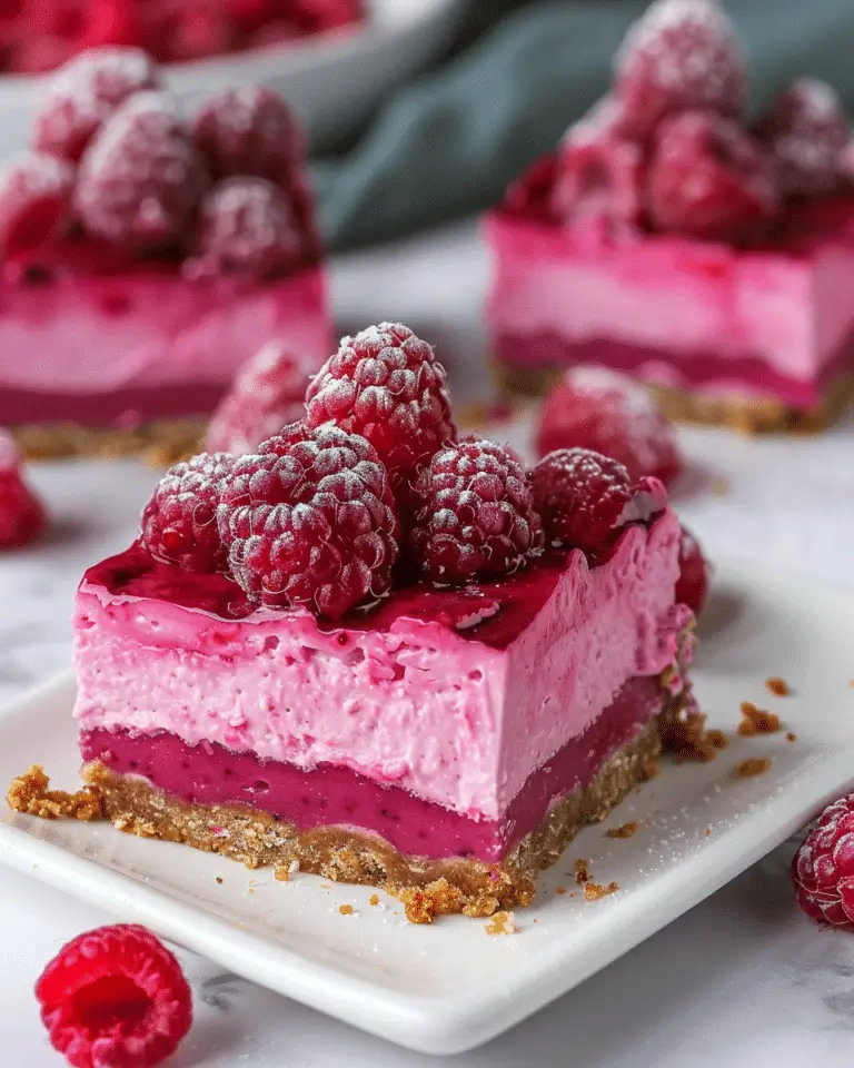 Vegan Raspberry Cheesecake Bars