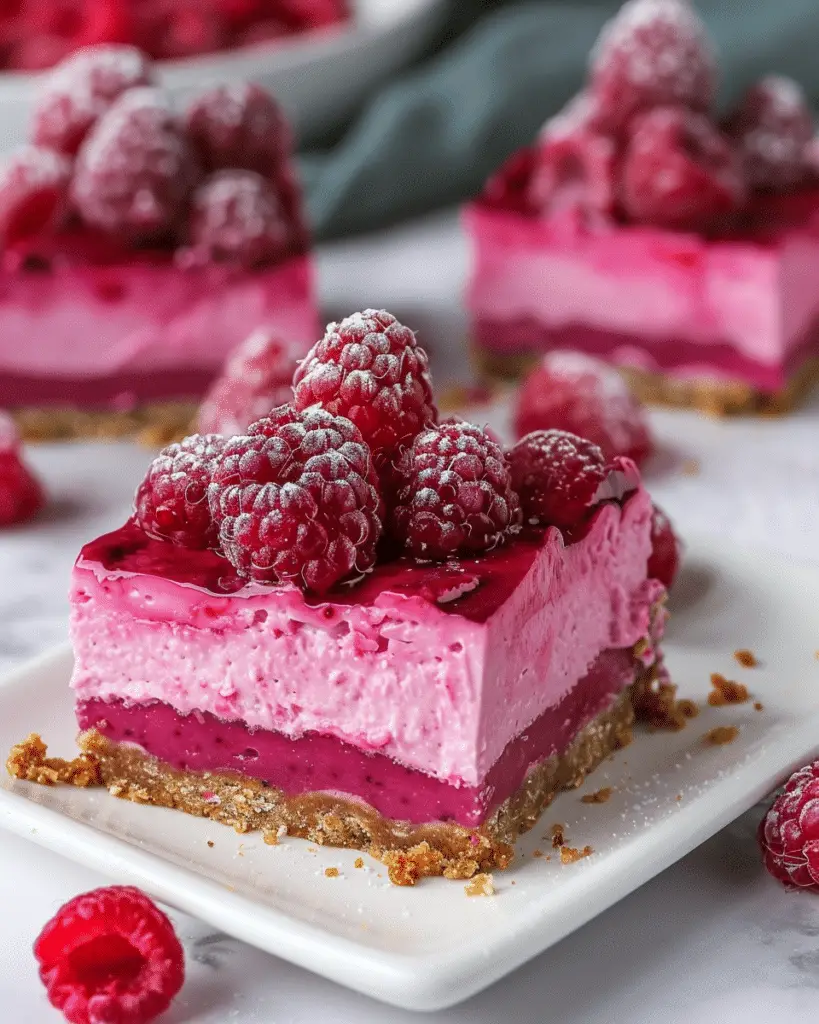 Vegan Raspberry Cheesecake Bars