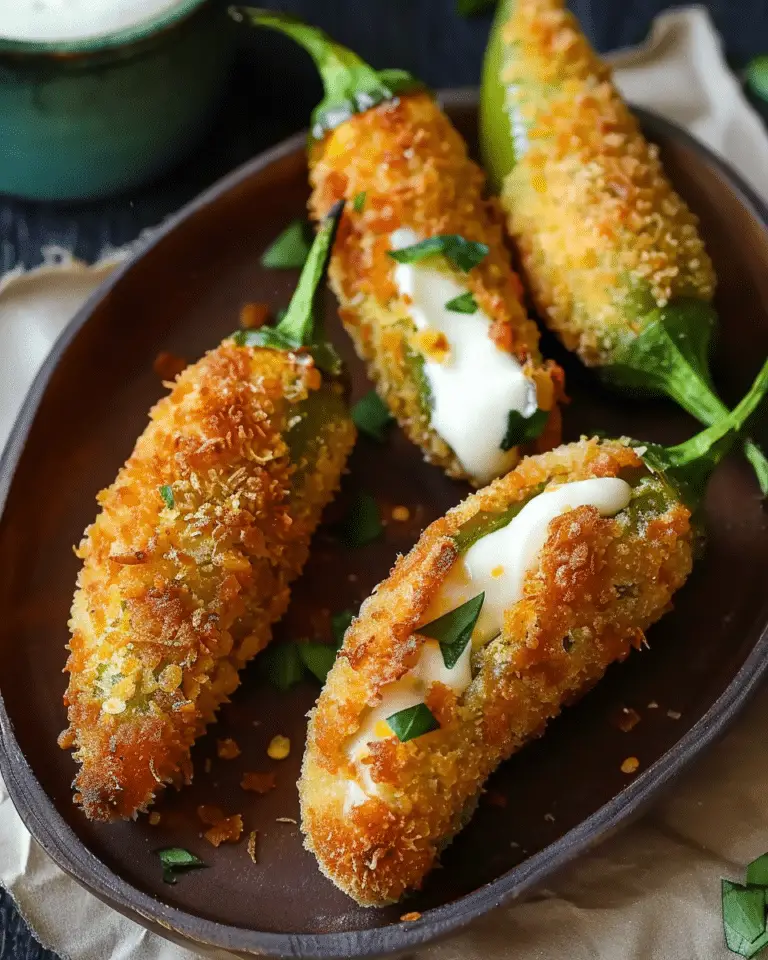 Crispy Coated Stuffed Banana Peppers