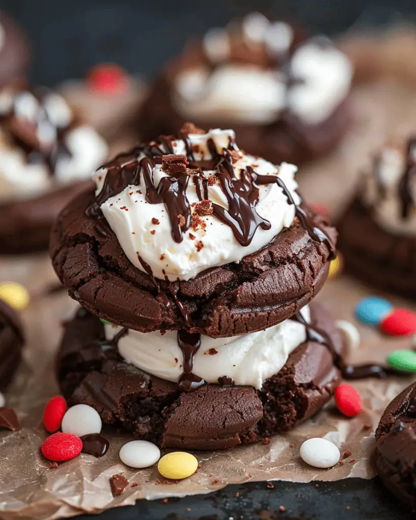 Hot Fudge Sundae Cookies