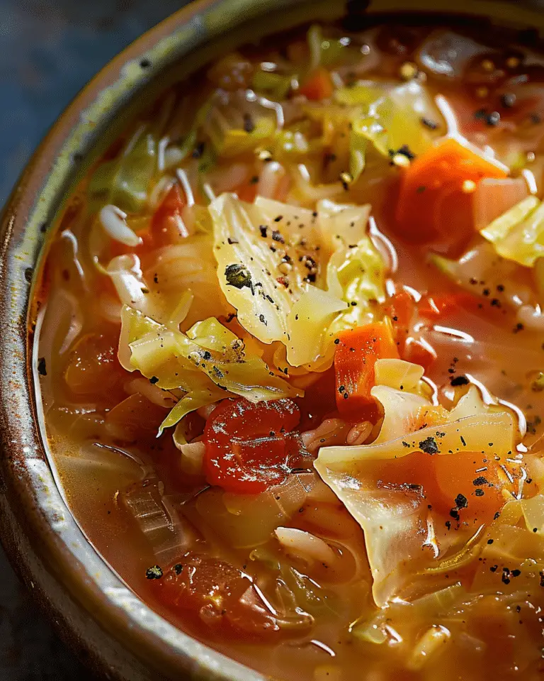 Low Calorie Cabbage Fat Burning Soup