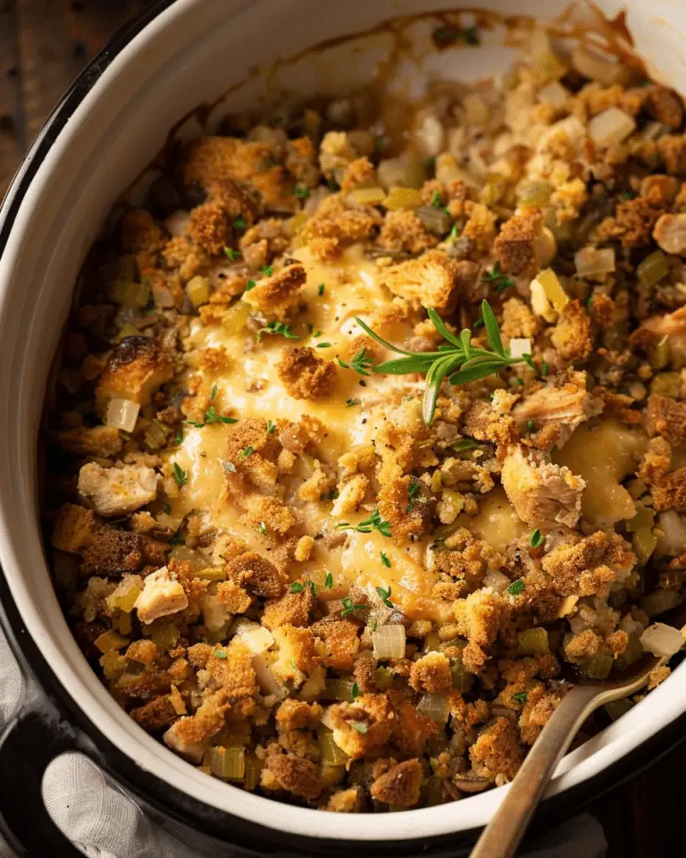 Slow Cooker Chicken and Stuffing
