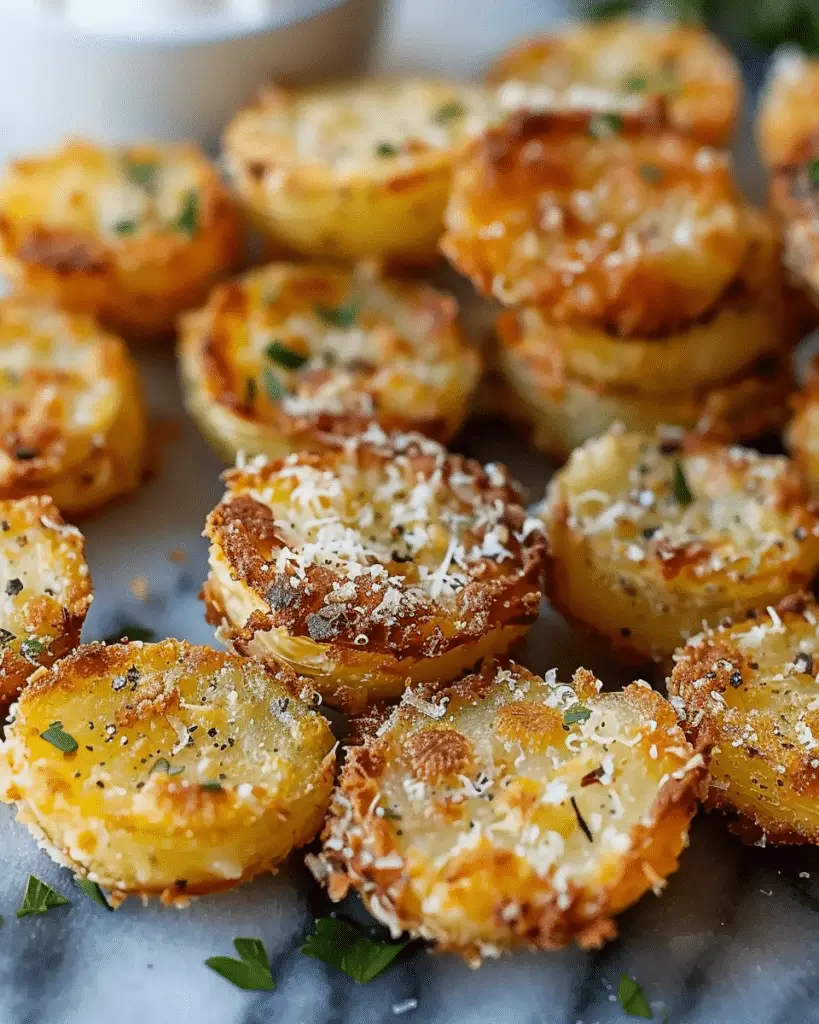 Mini Baked Parmesan Potato Rounds