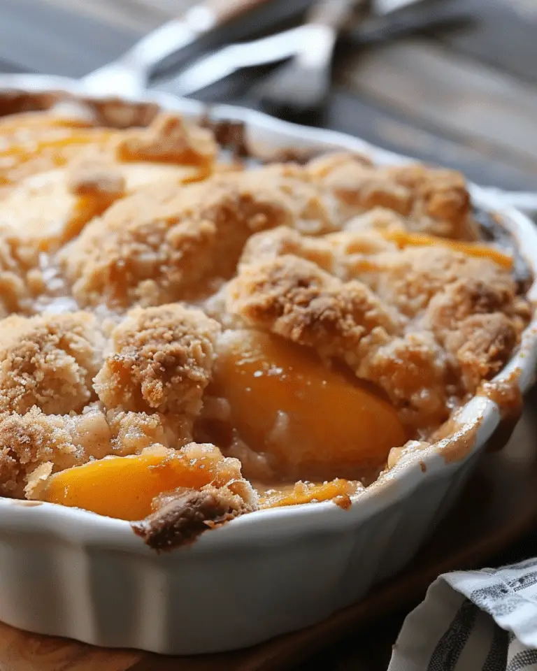 Buttery Vanilla Peach Cobbler