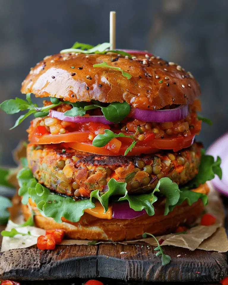 Lentil burger recipe