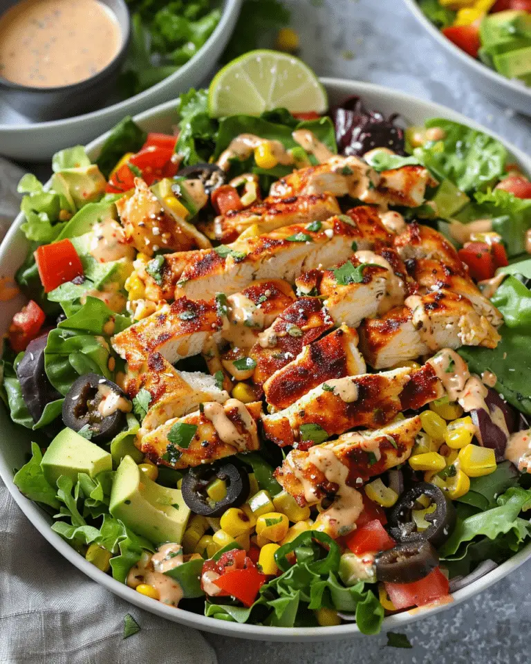 Southwest chicken chopped salad with creamy chipotle dressing