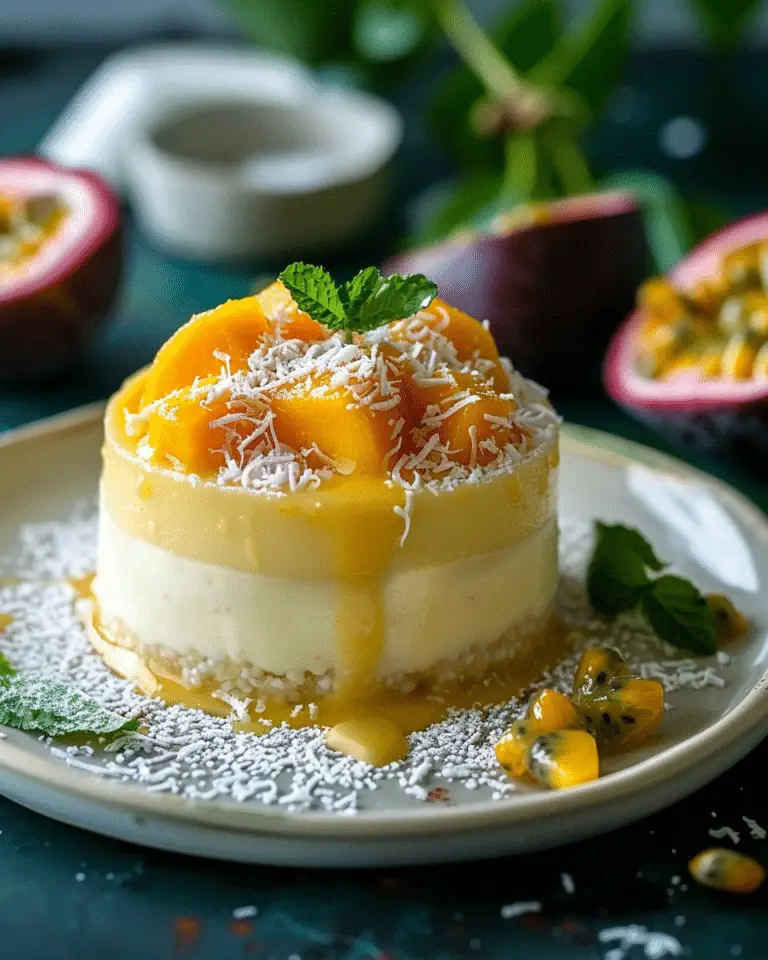 Mango Passion Fruit Coconut Entremet