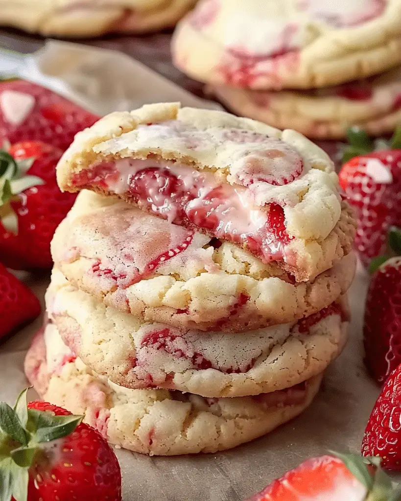 Strawberry Cheesecake Cookies (Pretty & Delicious!)