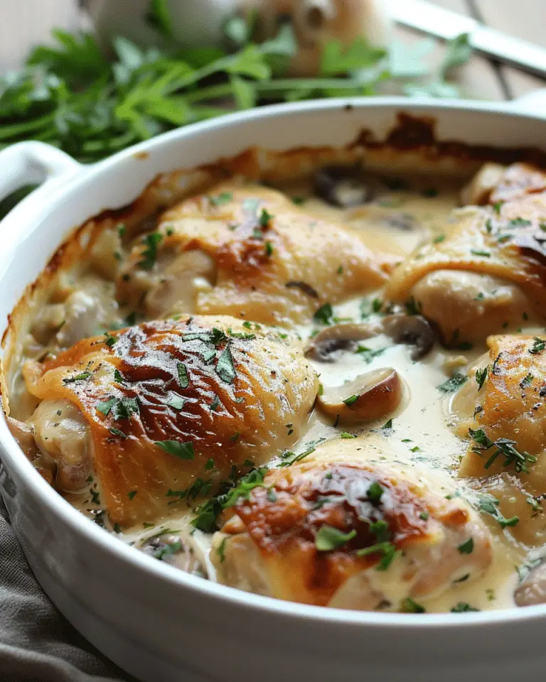 Creamy French Style Chicken Casserole a la Normande