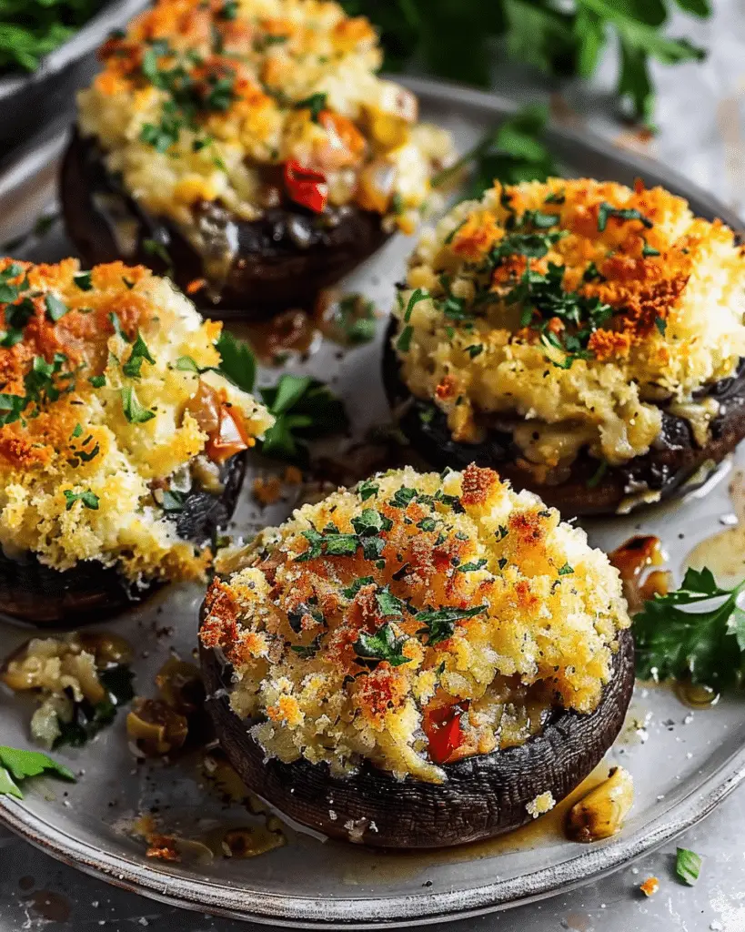 Stuffed portobello mushrooms