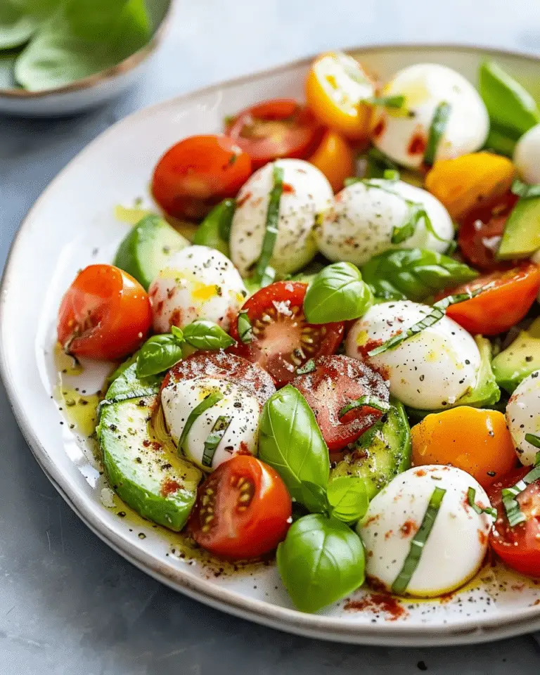 Light Avocado Caprese Salad