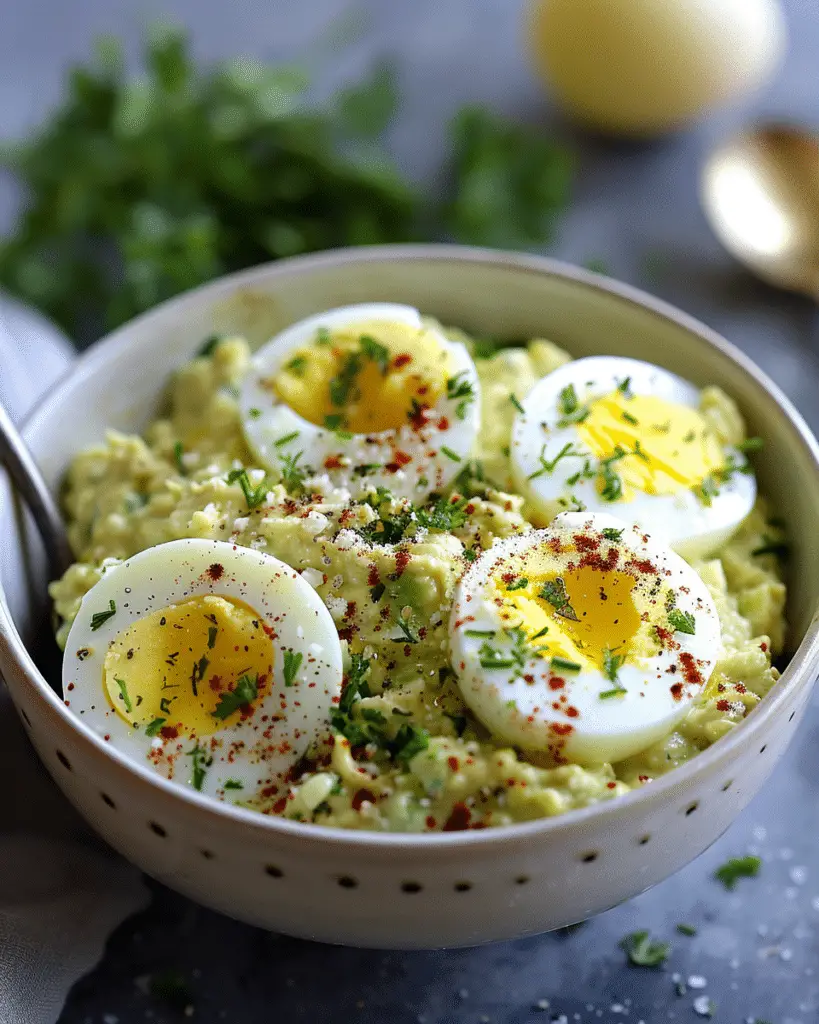 Simple & Zesty Mediterranean Avocado Egg Salad