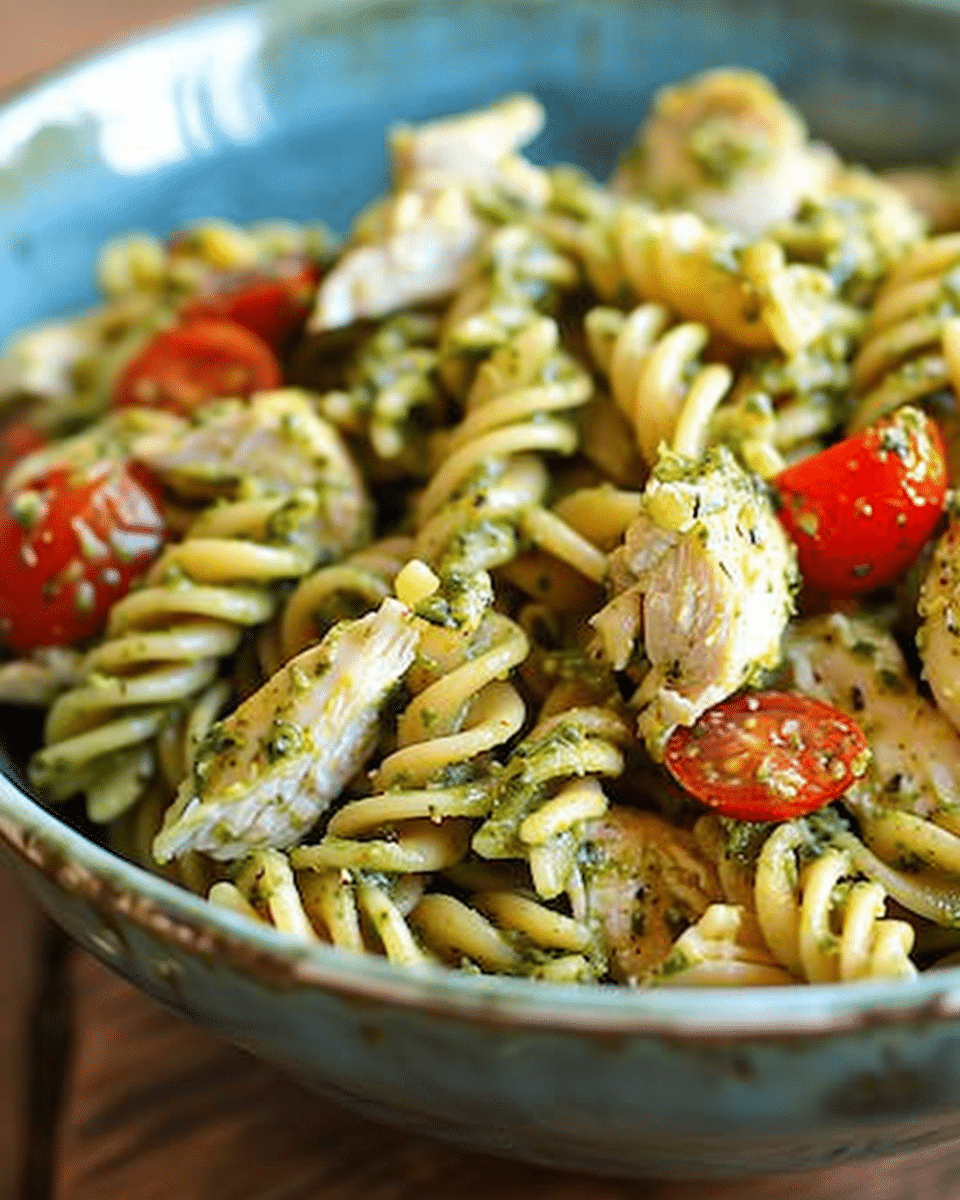 Easy Chicken Pesto Pasta Salad (25-Minutes)