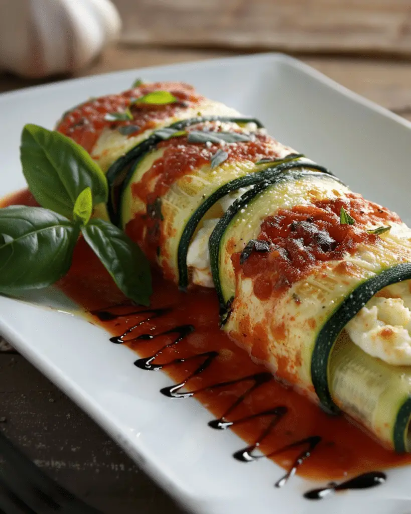 Ricotta Stuffed Zucchini Involtini
