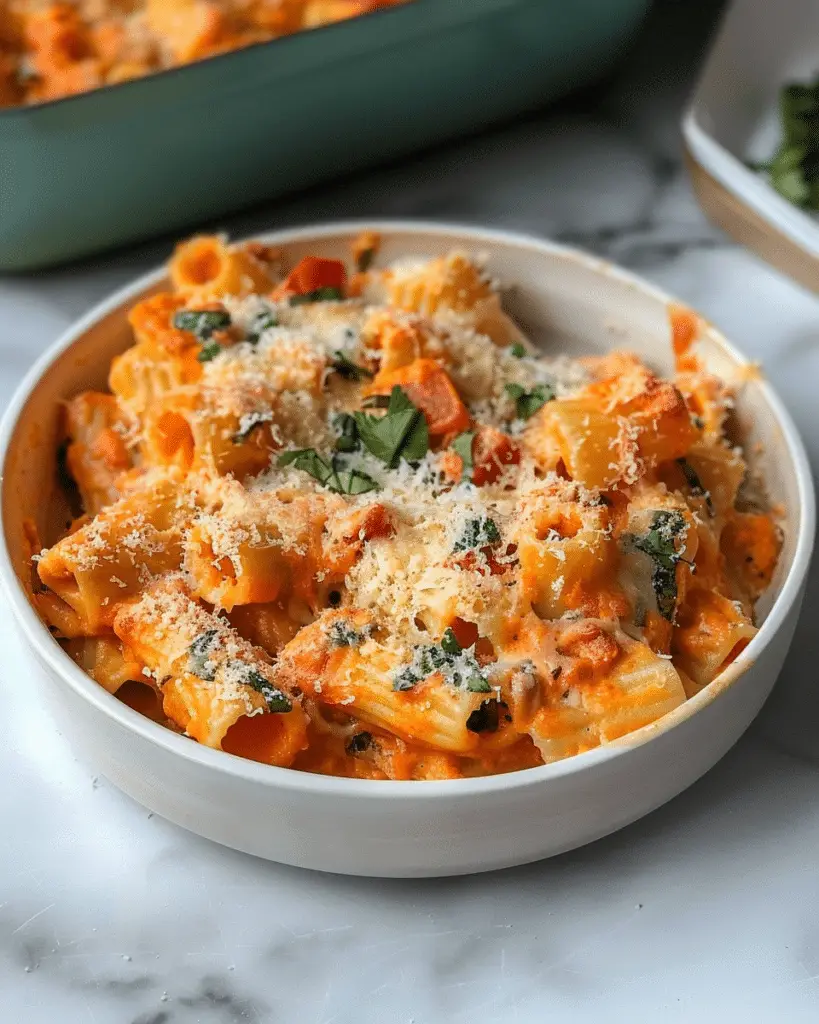 High protein baked feta pasta with hidden veggies (creamy, easy & healthy)