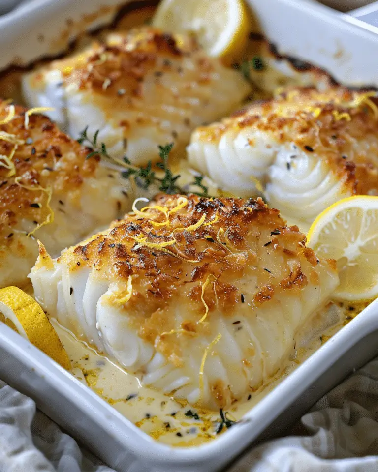 Baked Cod in Coconut Lemon Cream Sauce for Busy Weeknights