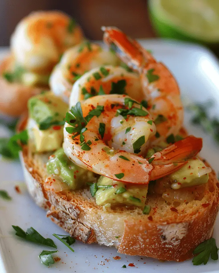 Garlic Shrimp Crostini With Avocado: A Flavorful Bite-Sized Delight