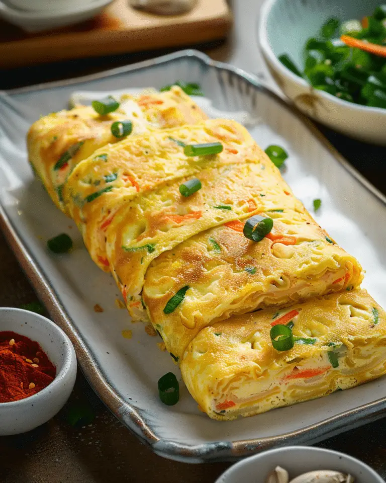 Gyeran mari (korean rolled omelette)