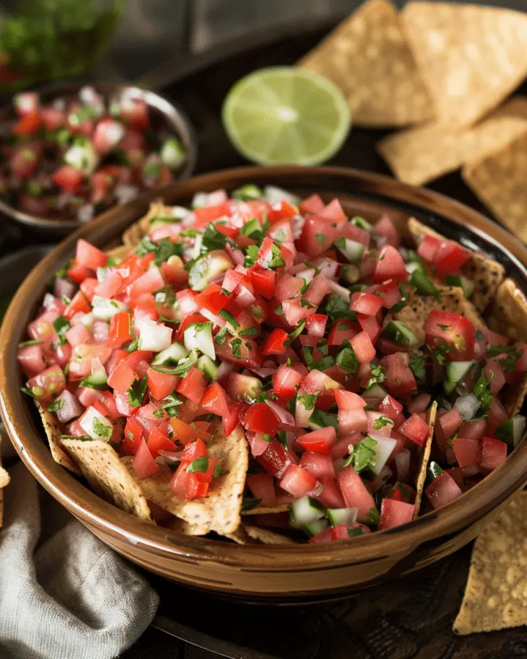 Fruit Salsa With Cinnamon Tortilla Chips