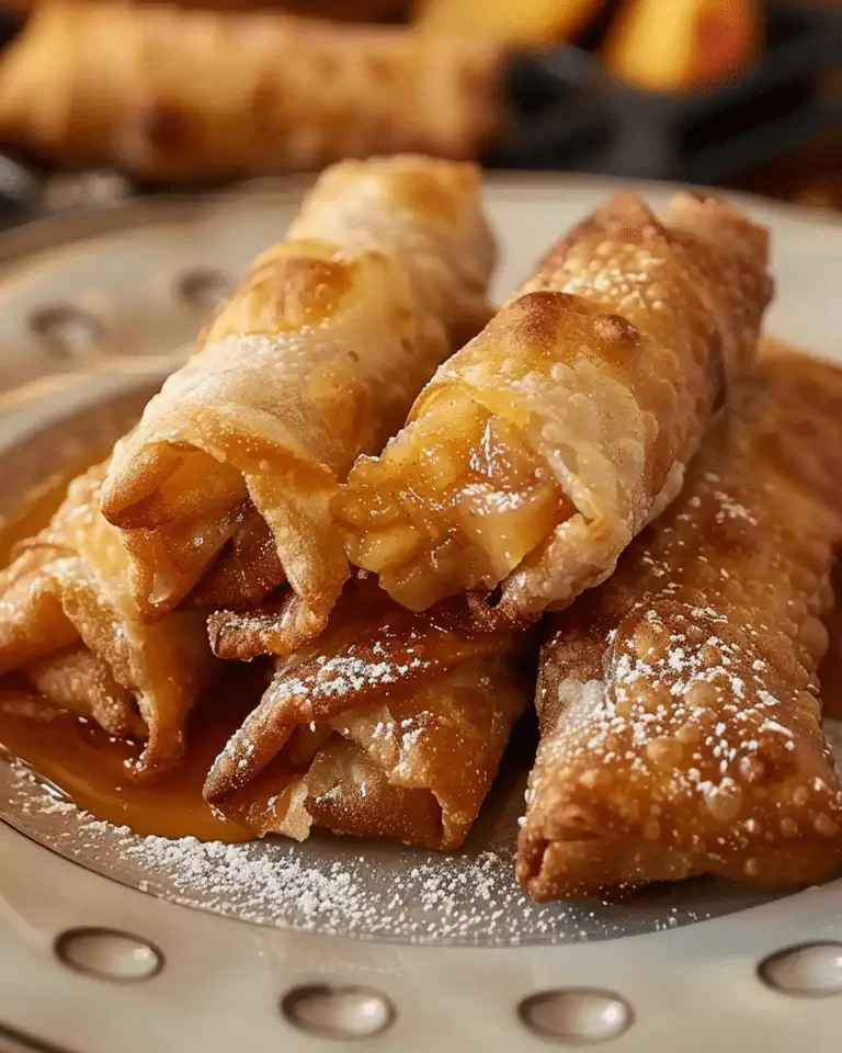 Peach cobbler egg rolls recipe