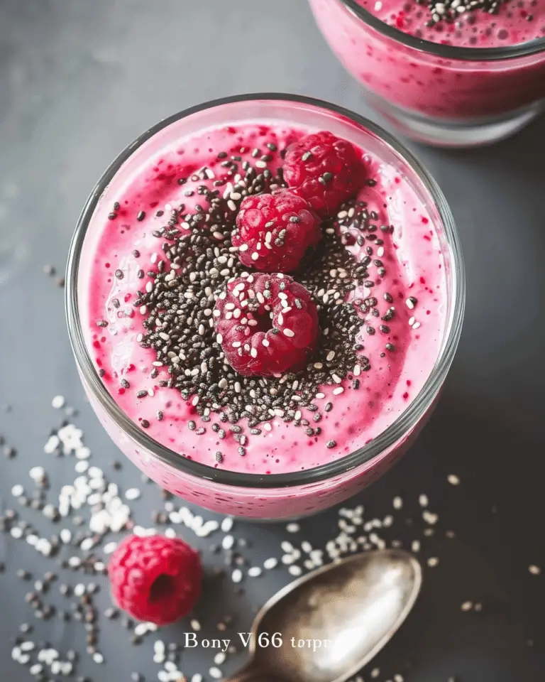 Raspberry Chia Pudding Sweetened with Maple Syrup