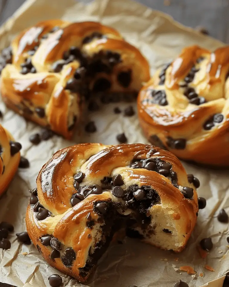 Vanilla Cream & Chocolate Chip Rolled Brioche