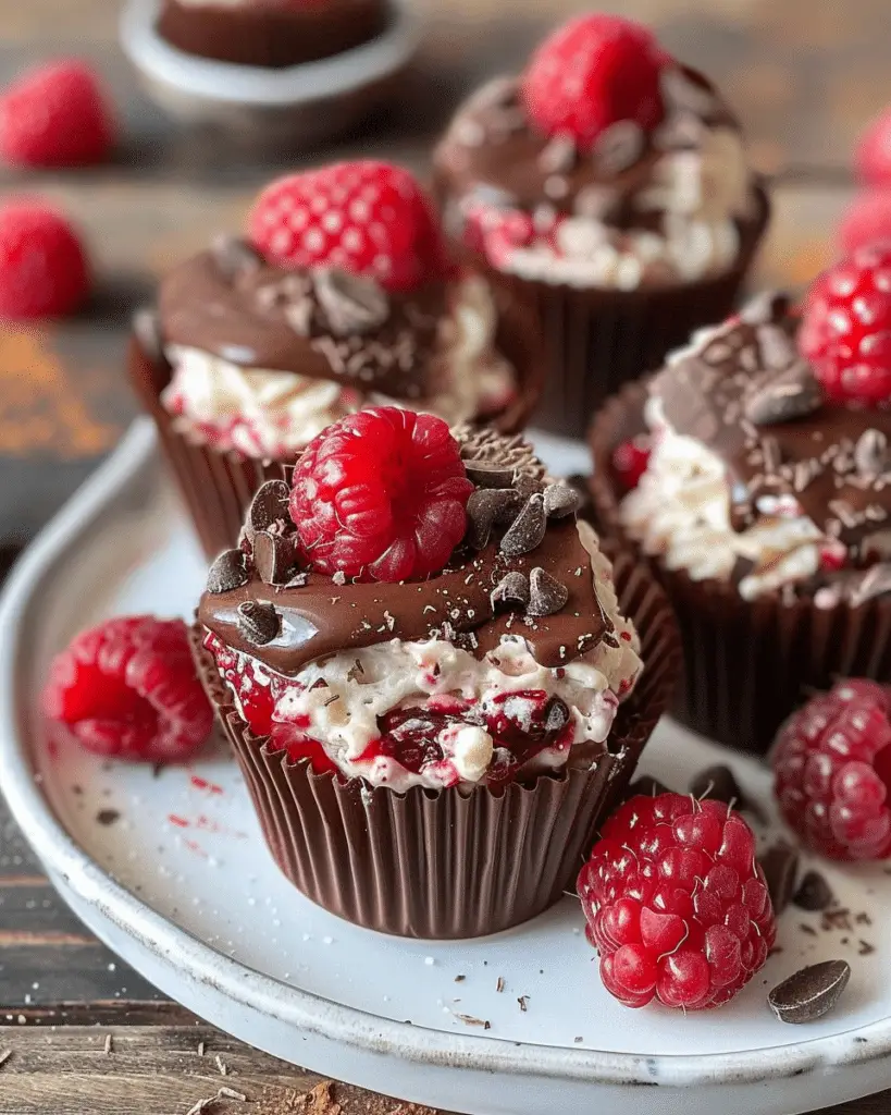 Marry Me No Bake Raspberry Chocolate Mousse Cups
