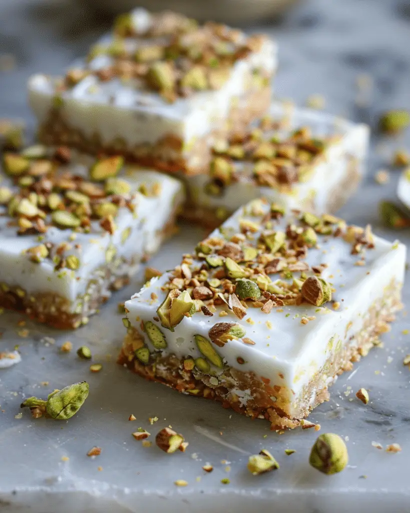 White Chocolate Pistachio Bars