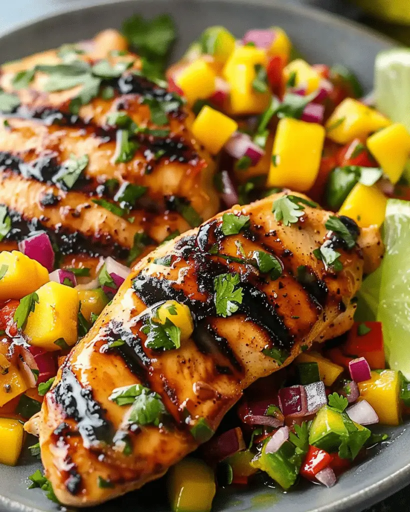 Honey Lime Chicken with Mango Salsa