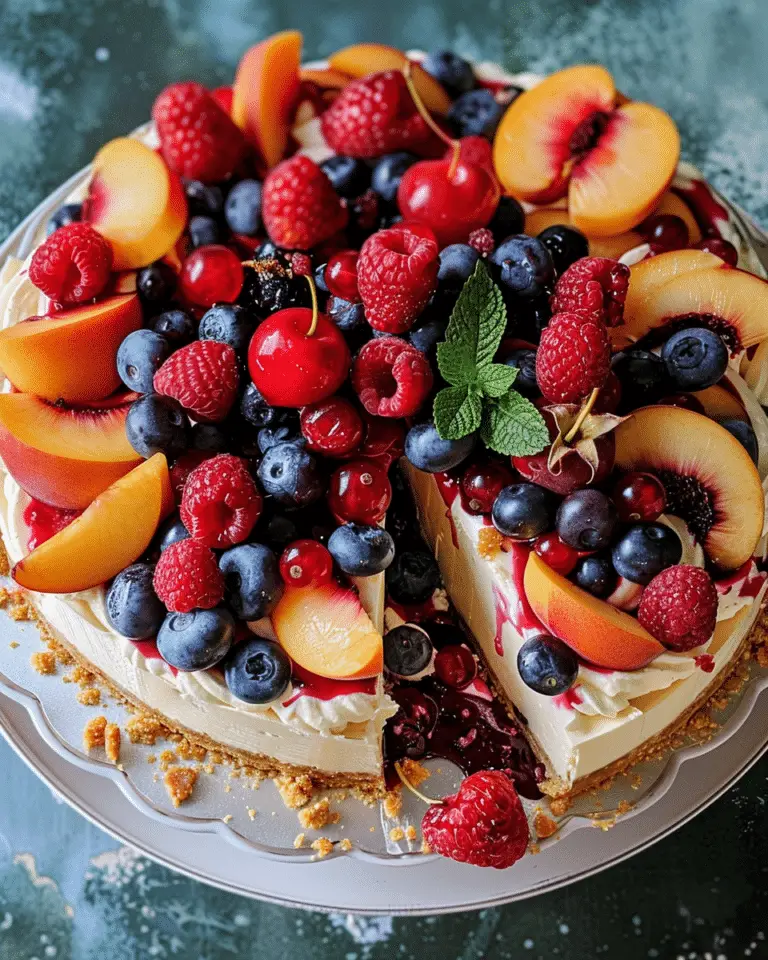 Summer Berry and Peach Cheesecake Recipe