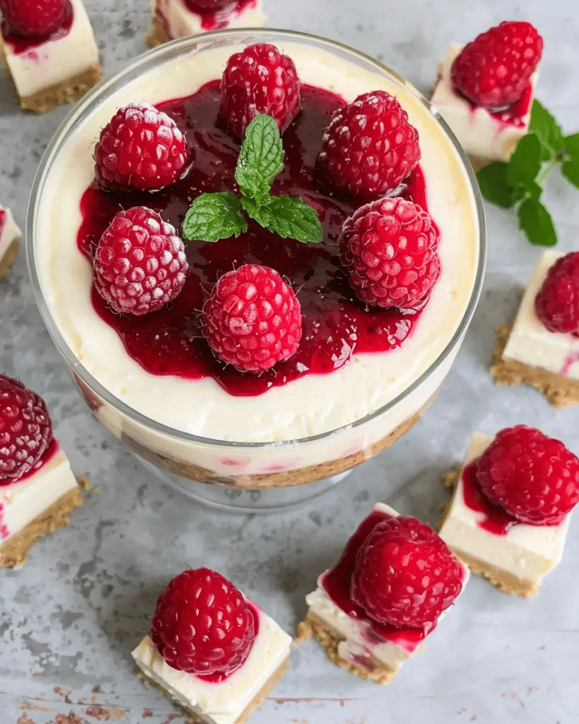 Raspberry Cheesecake in a Jar