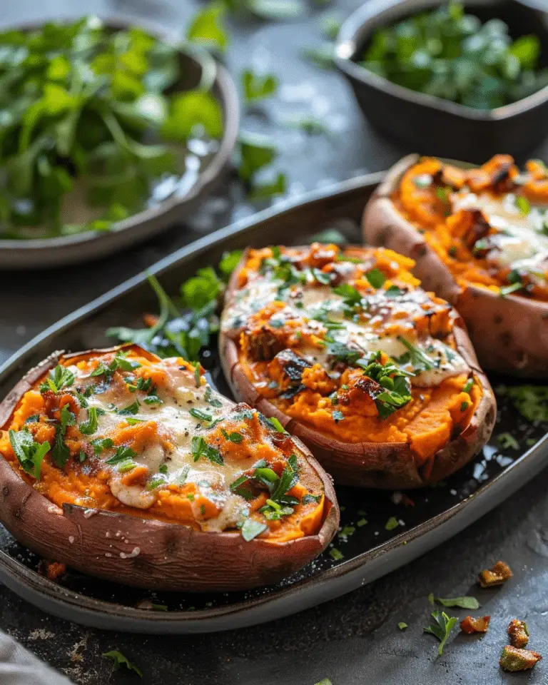 Mediterranean Stuffed Sweet Potatoes