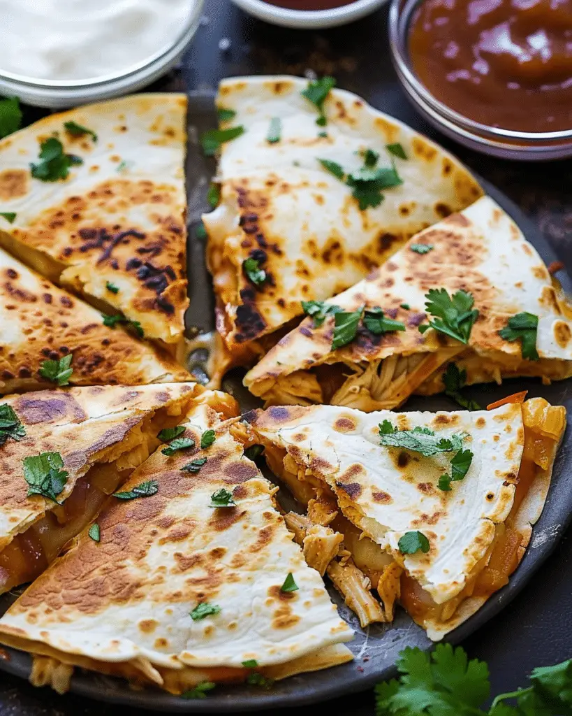 Easy BBQ Chicken Quesadillas
