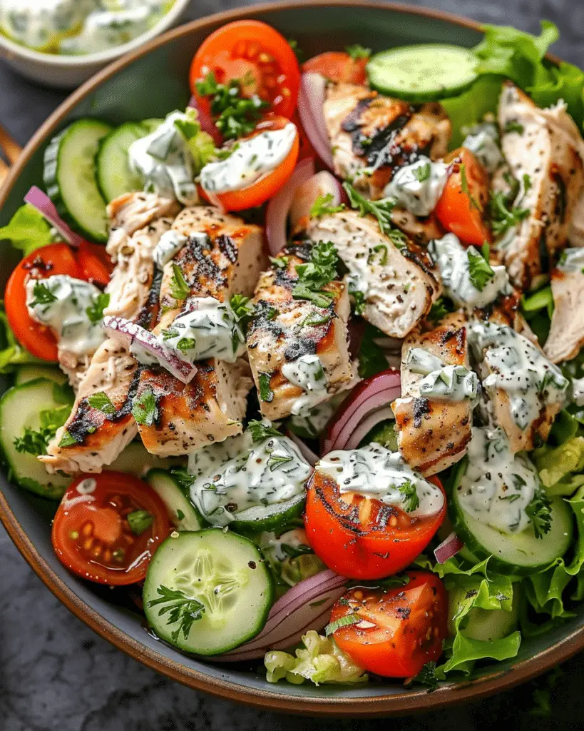 Mediterranean Delight: Tzatziki Chicken Salad