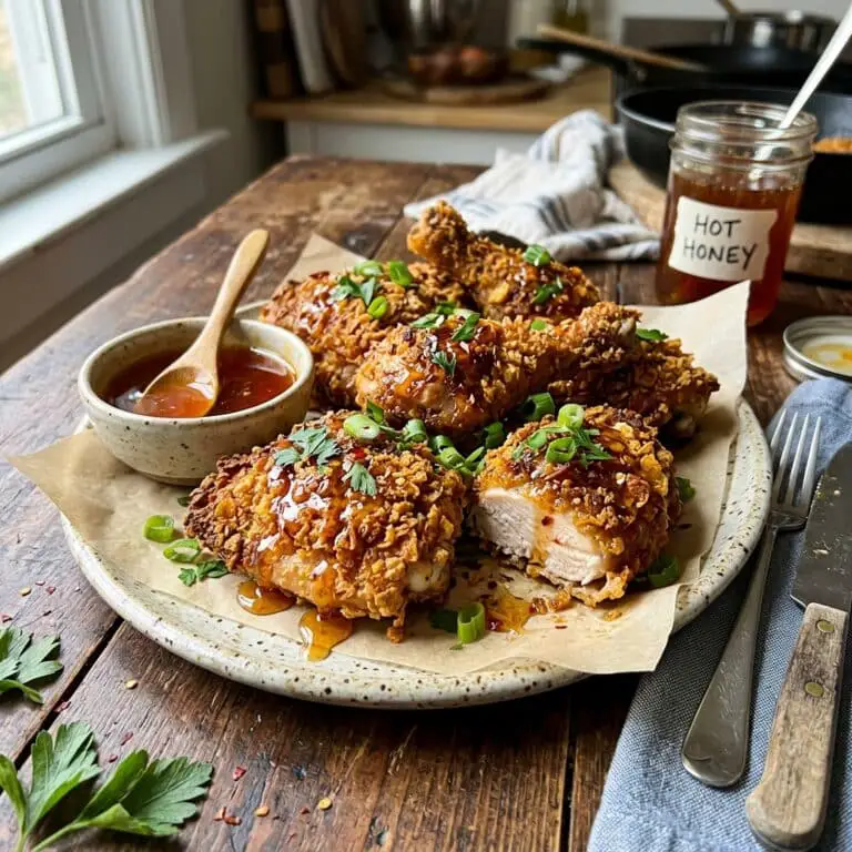 Baked Crunchy Hot Honey Chicken